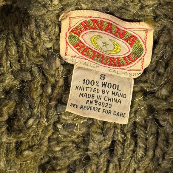 VINTAGE SWEATER VEST BANANA REPUBLIC WOOL CHUNKY - Picture 5 of 9